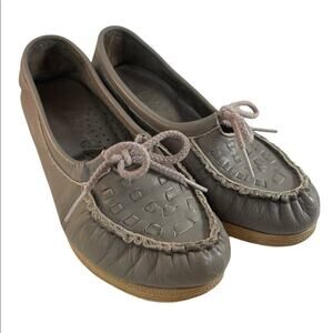 Vintage Grey People Movers moccasin platform loafers 8